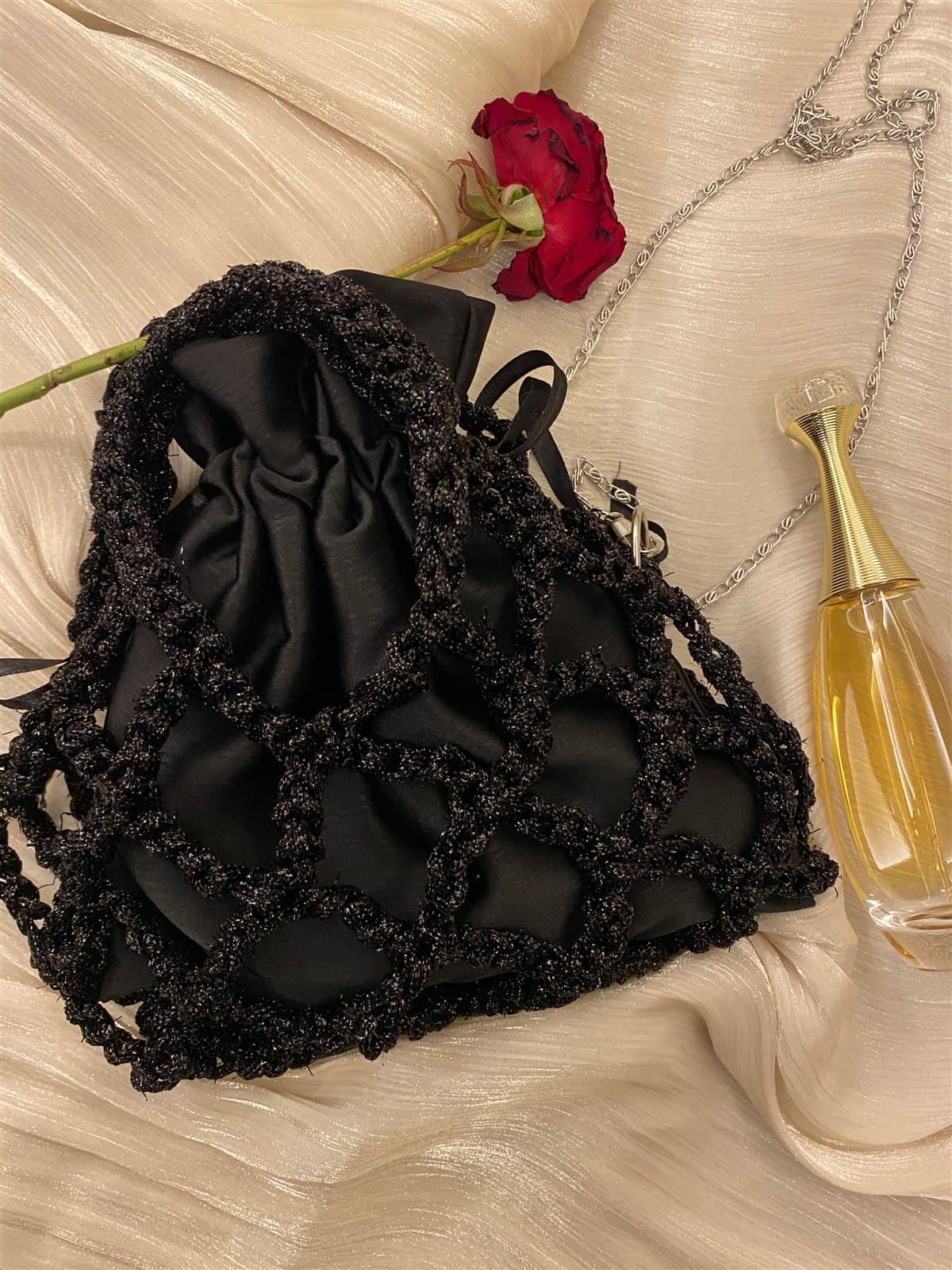 A black handmade Yume bag